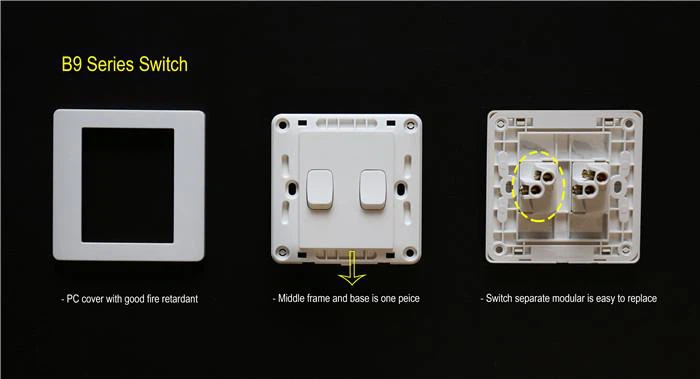 Three Gang Socket With Switch And Indicator Light